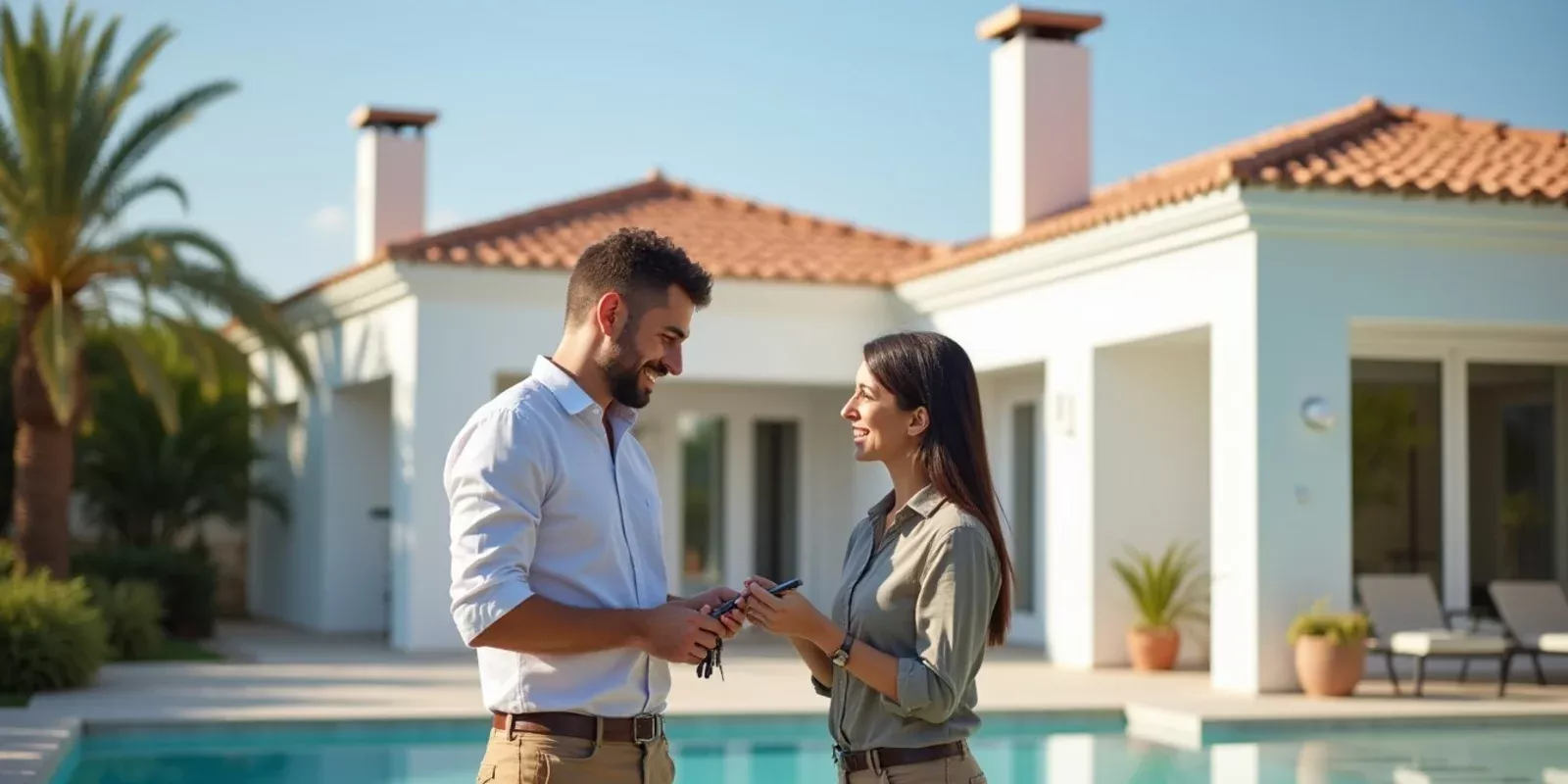 Property manager entregando las llaves de una vivienda en la Costa Blanca