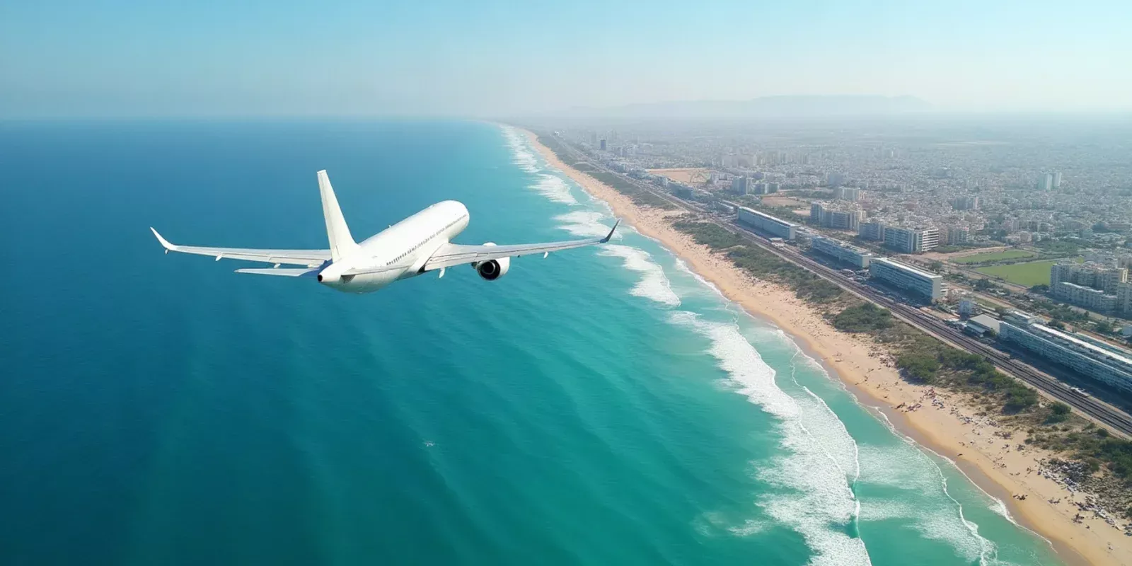 Avion en approche sur la côte de la Communauté valencienne