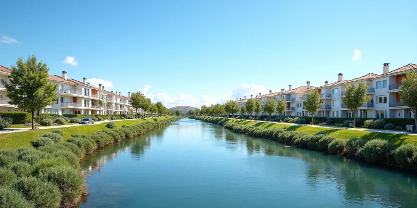 Vivienda residencial junto a un cauce fluvial en la Comunitat Valenciana, España