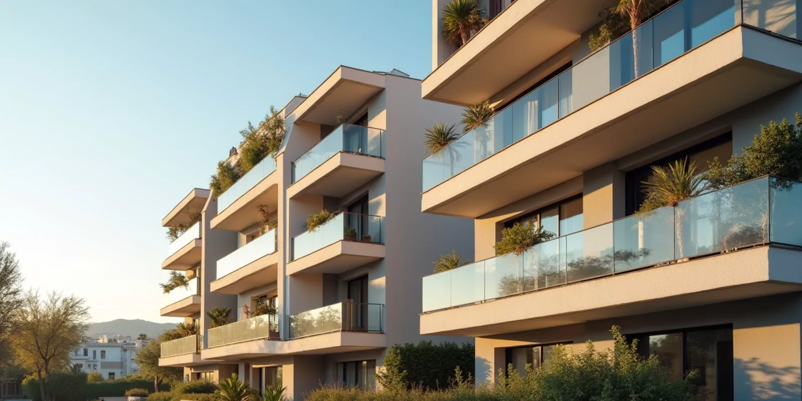 Edificio residencial moderno en España, alquiler de vivienda