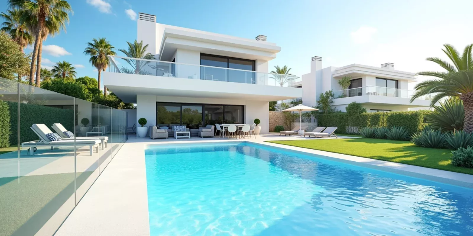 Piscine privée avec clôture de sécurité dans une villa en Comunitat Valenciana